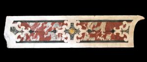 Inlaid antique marble panel. 1700s.